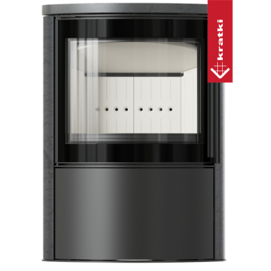 Plieninė krosnelė Kratki Bjorn GRAFIT SATIN 7kW 1