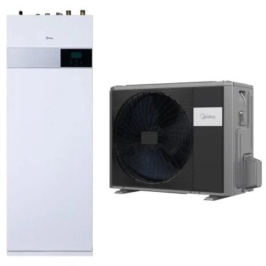 Šilumos siurblys oras/vanduo Midea M-Thermal Arctic MHA-V12W/D2RN8-B+HBT-A160/240CDS90GN8-B 12,1/12,0kW Šilumos siurblys oras/vanduo Midea M-Thermal Arctic MHA-V12W/D2RN8-B+HBT-A160/240CDS90GN8-B 12,1/12,0kW