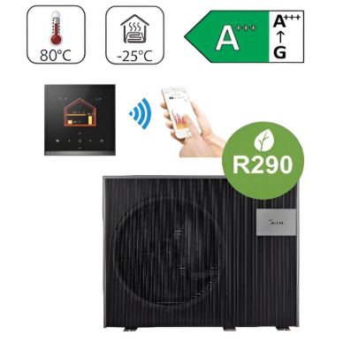 Šilumos siurblys oras/vanduo monoblokas Midea Nature R290 MHC-V8WD2N7-B 8,0kW 1 Šilumos siurblys oras/vanduo monoblokas Midea Nature R290 MHC-V8WD2N7-B 8,0kW 1